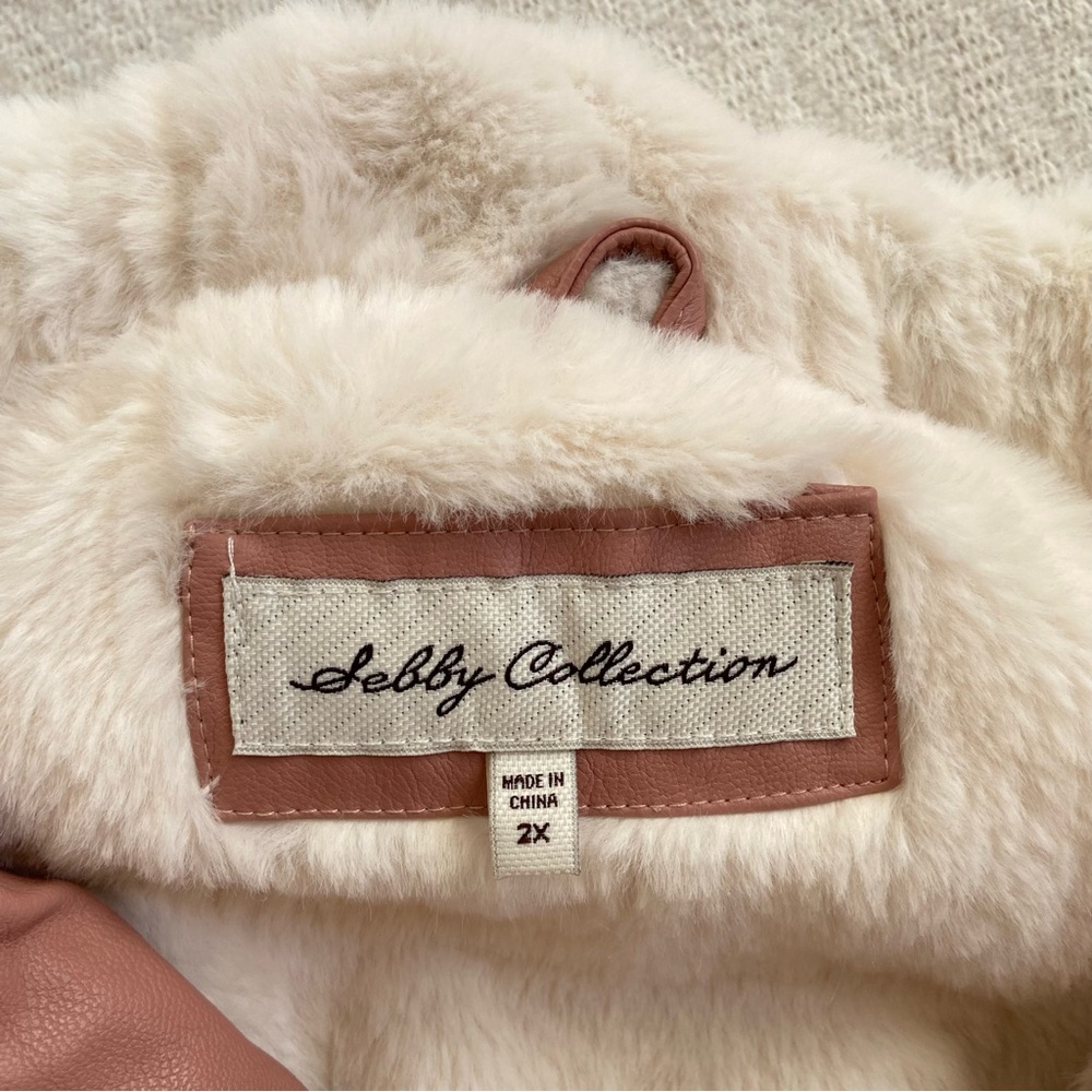 Sebby Collection Faux Fur/Leather Moto Jacket - Picture 12 of 14